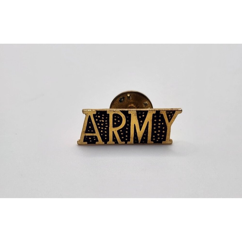 Vintage United States Army Pin Gold Tone Army Spellout Pin